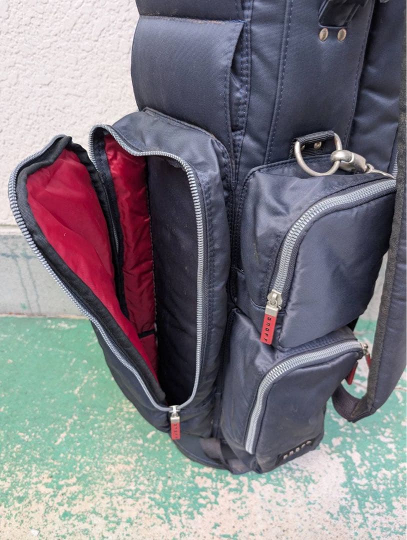 【リユース品】オノフ　キャディーバッグ　ONOFF ナイロン地　黒　5ポケット