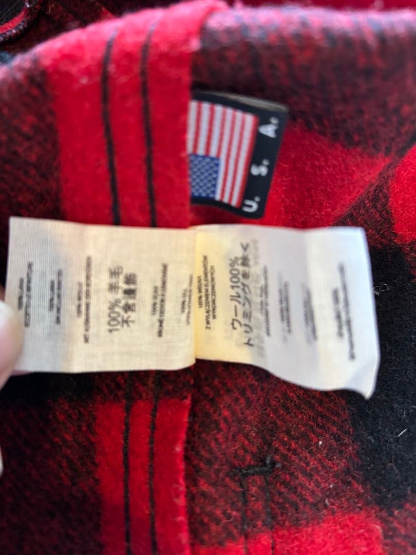 FILSON 赤・黒チェック ベスト M