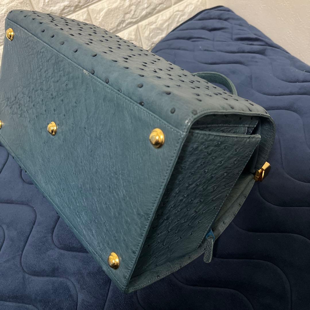 【極美品】Louis Féraud PARIS オーストリッチ ドクターズバッグ