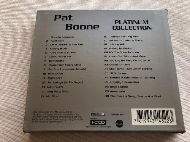 パット・ブーン プラチナム・コレクション 豪華ベスト盤 CD d816y85