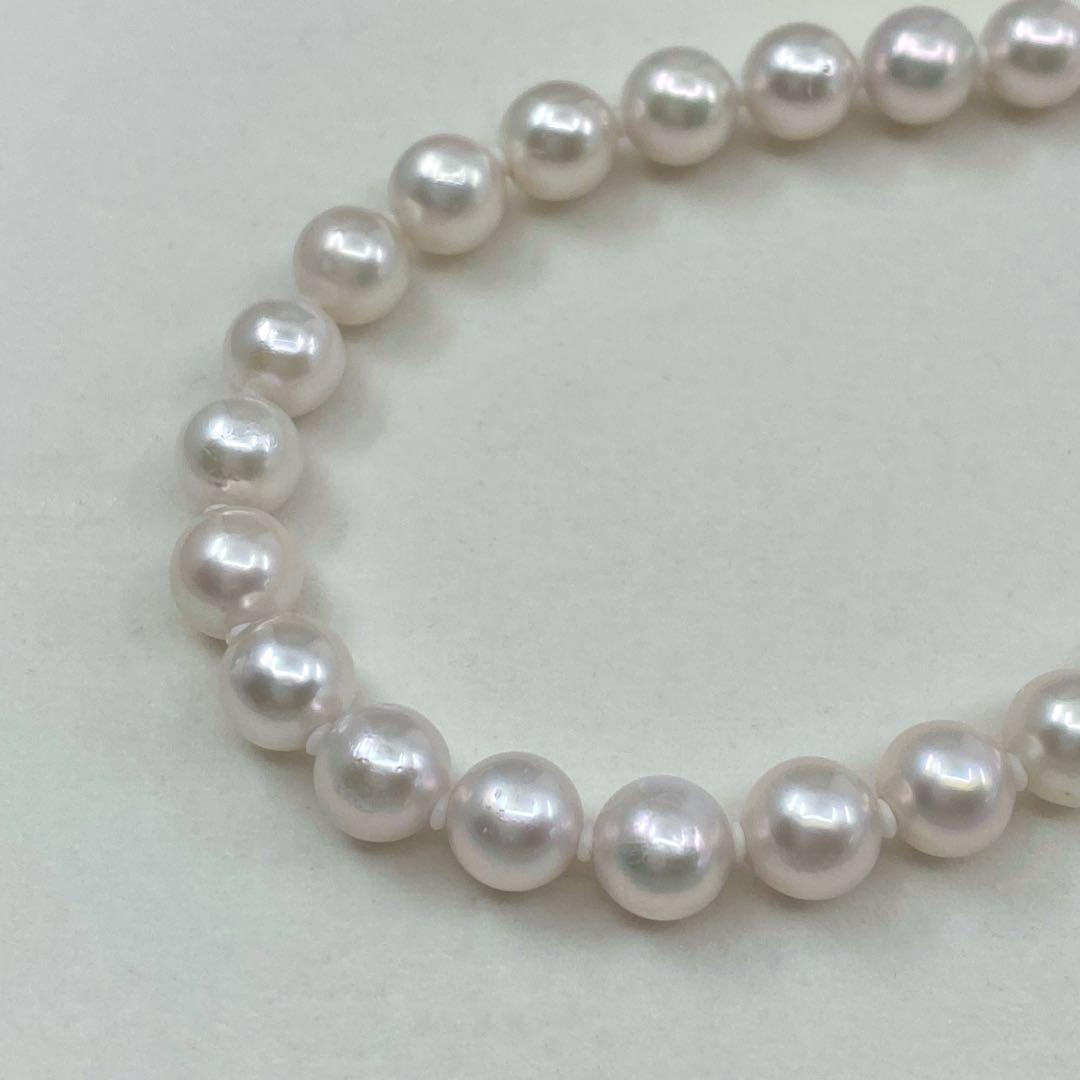 【新品】あこや真珠 美しいホワイト ネックレス 6.5mm-7.0mm