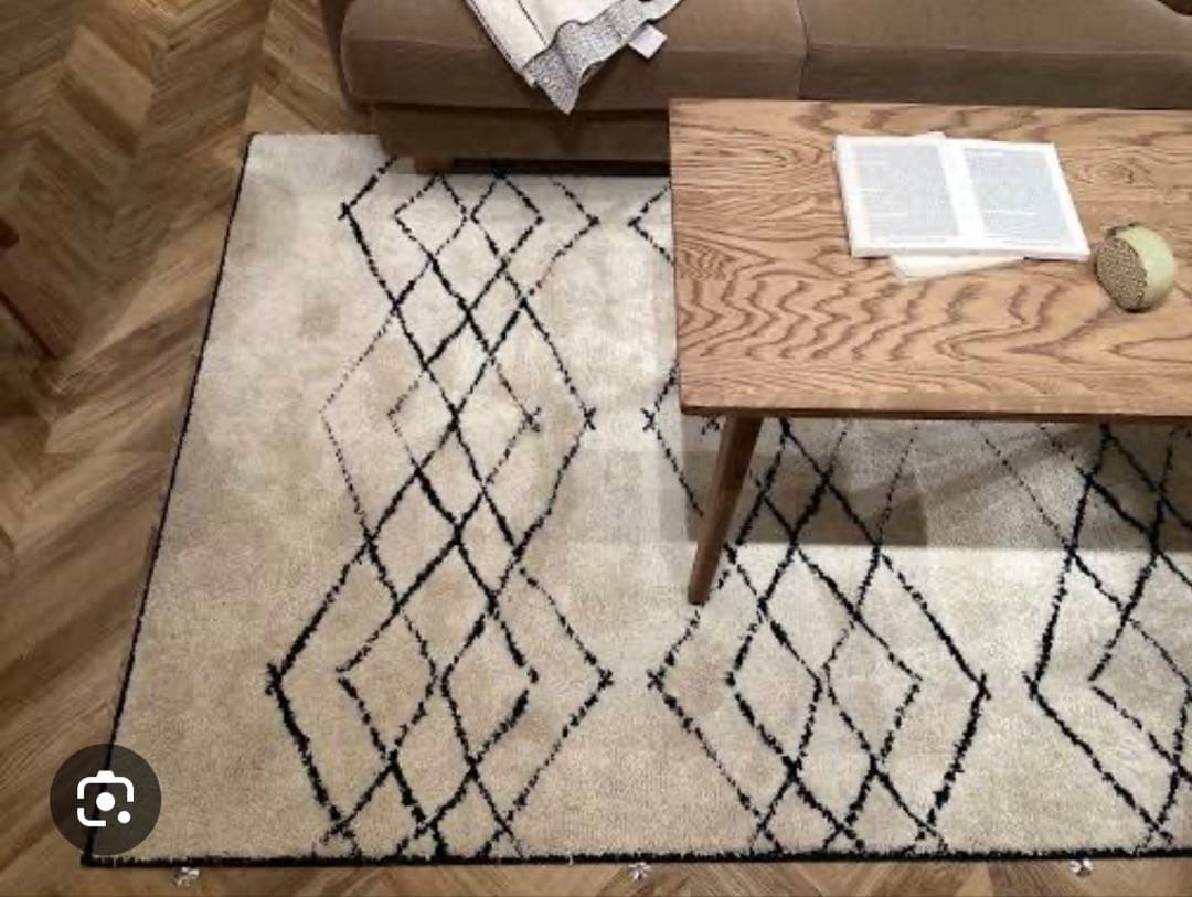 ＊いし＊【クリーニング済】unico HIMAYA ラグ200×140