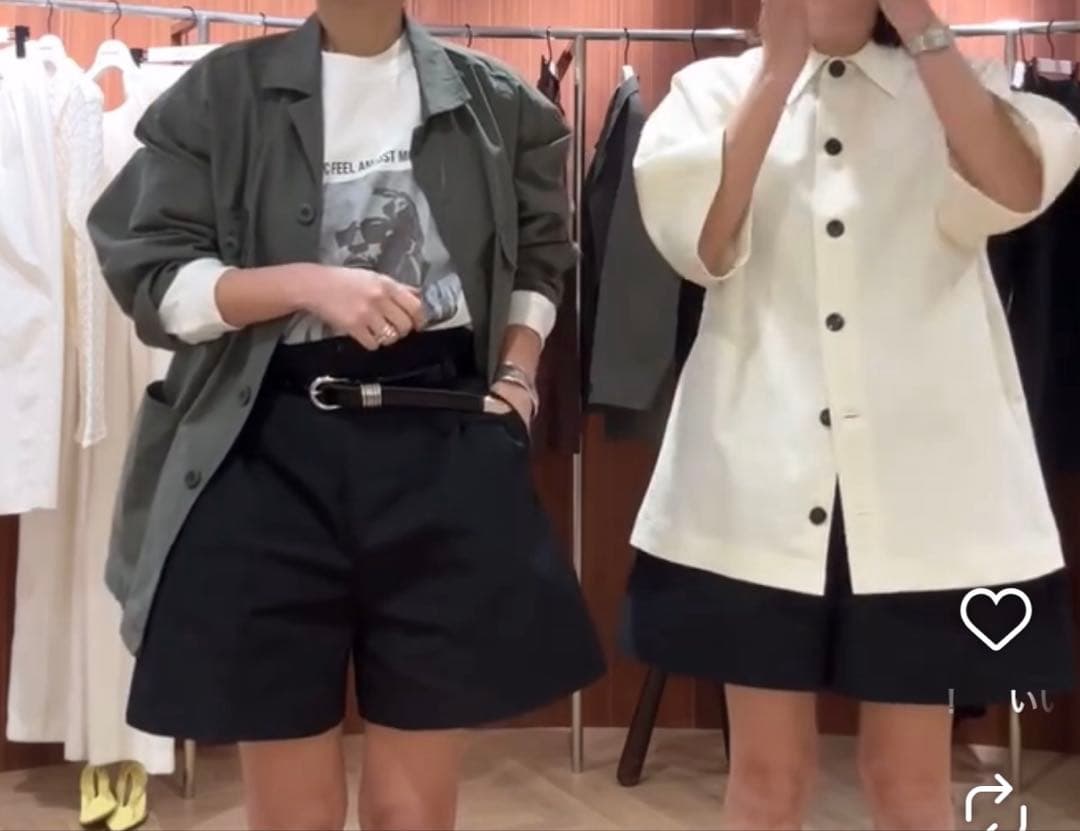 machatt ギャバジンショートパンツ ブラック M