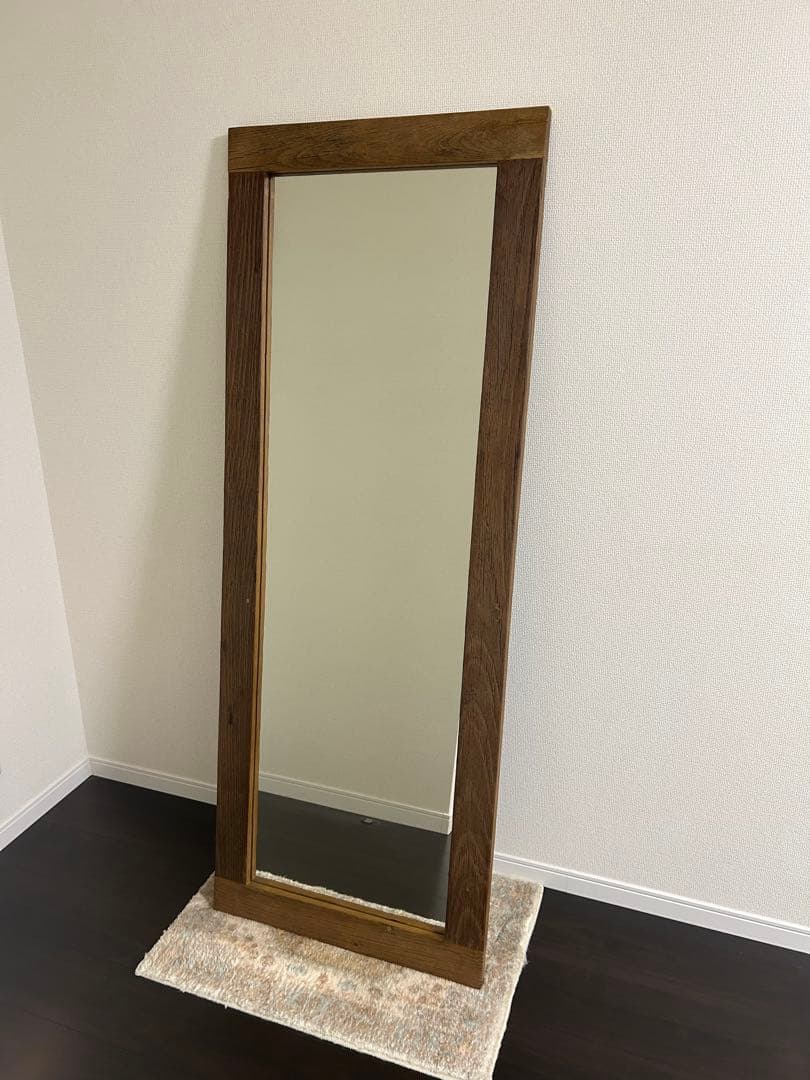 全身鏡 antry スタンドミラー Lサイズ オールドウッド 壁掛け可