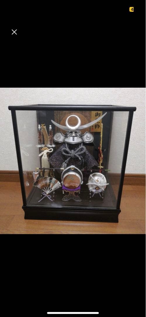 五月人形　兜飾り　端午の節句 オルゴール付