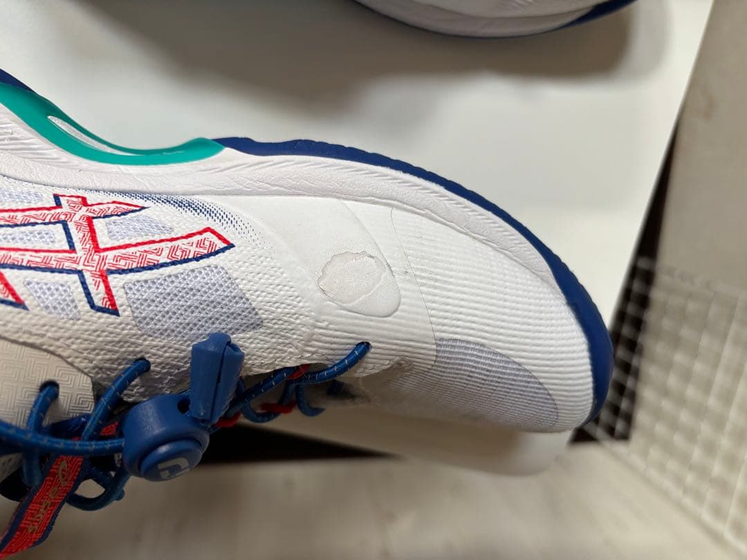 ASICS バレーボールシューズ ホワイト/ブルー/レッド