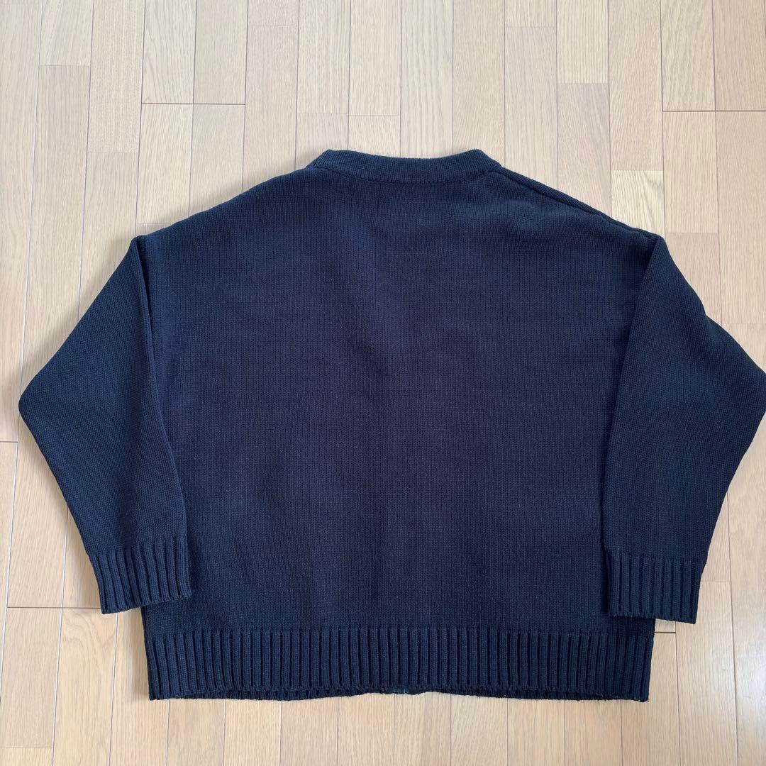 WTAPS 222MADT-KNM04 サイズ02 黒 肉厚ニットカーディガン