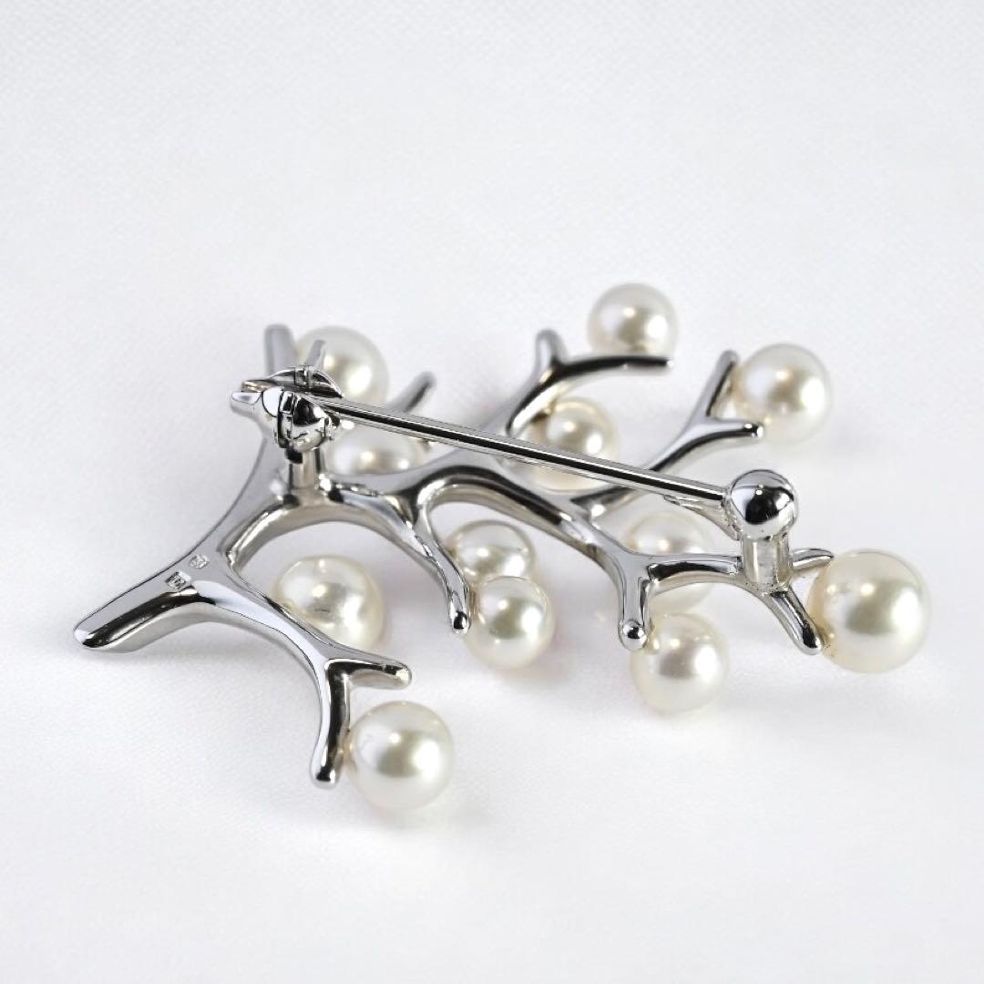 【未使用】ミキモト　幸福の木　アコヤ　本真珠　パール　ブローチ　コサージュ