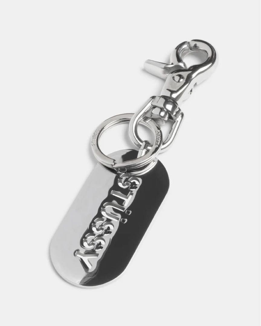 小物 STUSSY 25SS L TAG KEYCHAIN SILVER