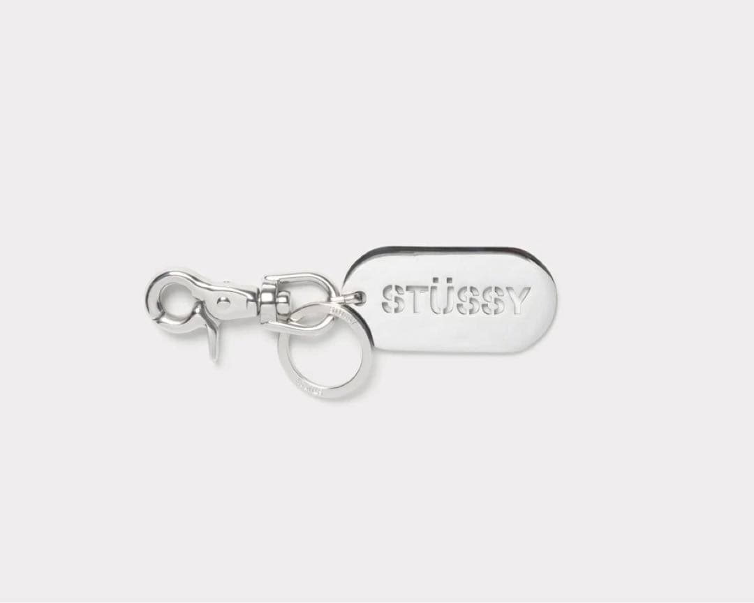 小物 STUSSY 25SS L TAG KEYCHAIN SILVER