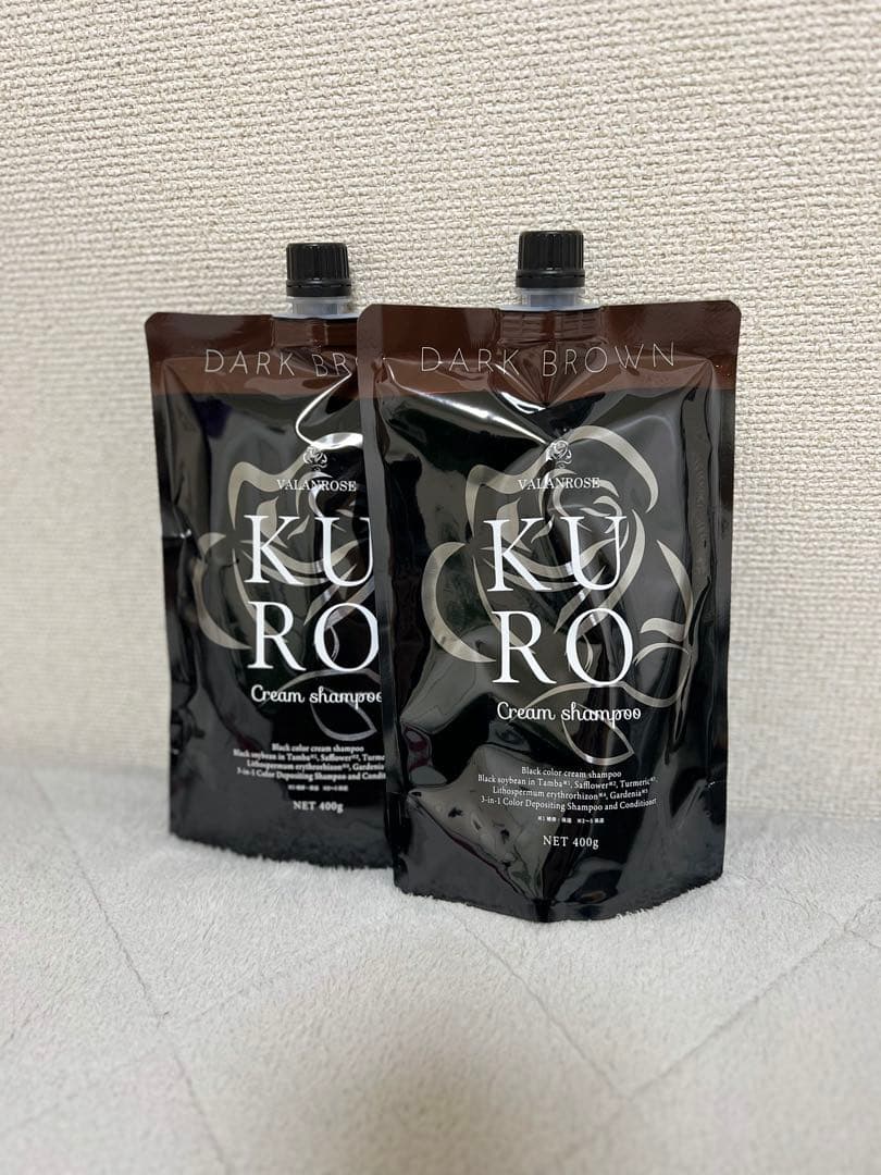 バランローズKURO クリームシャンプー　ダークブラウン 400g 2個セット