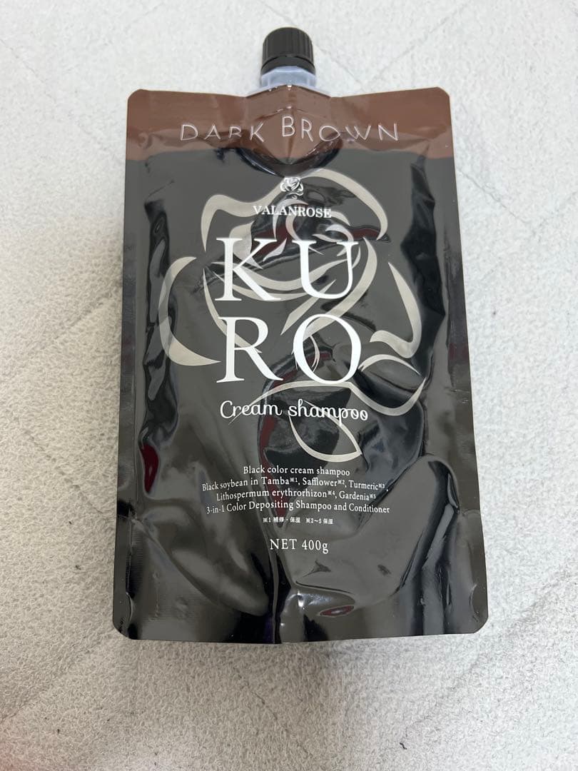 バランローズKURO クリームシャンプー　ダークブラウン 400g 2個セット