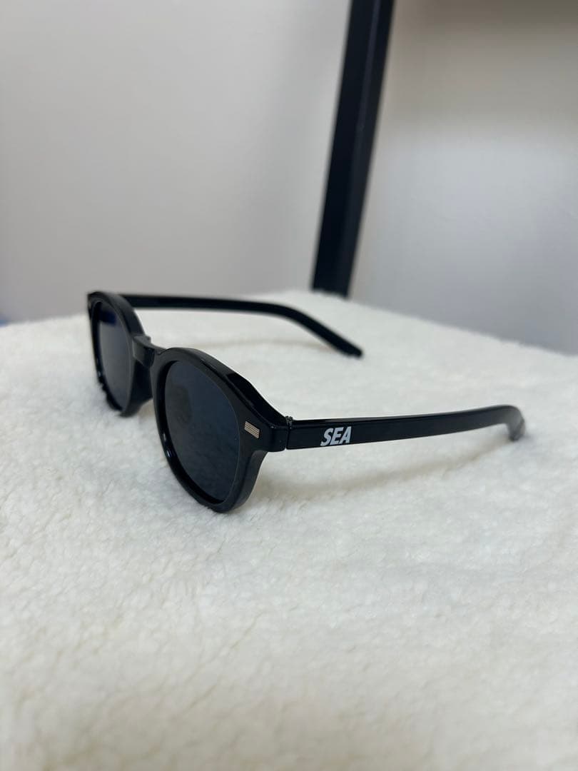 【完売品】WIND AND SEA サングラス:ブラック(ケース付き)