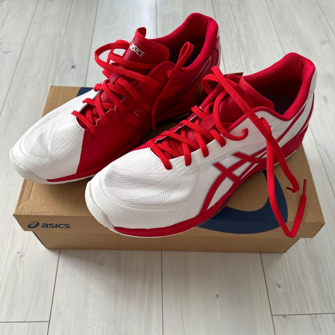 asics アシックス　バレーボールシューズ 赤/白