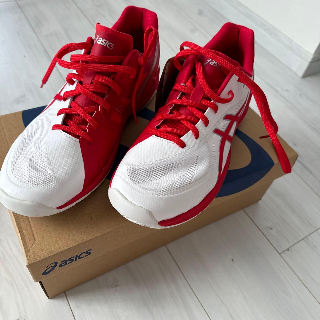 asics アシックス　バレーボールシューズ 赤/白