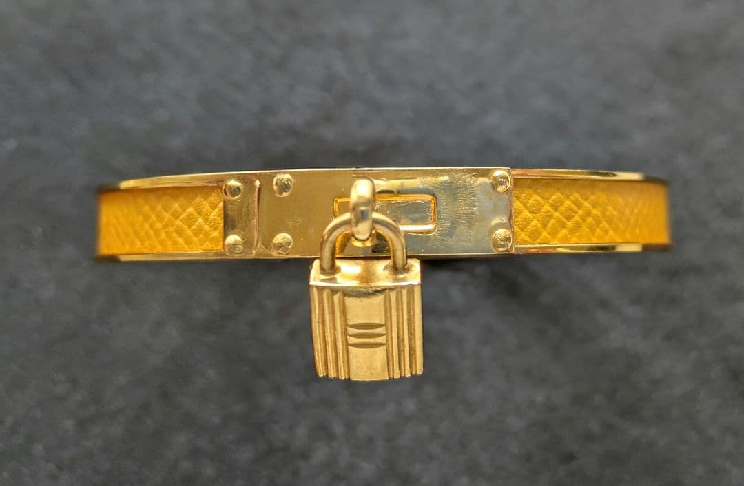 【HERMES / エルメス】 ケリー バングル(ゴールド×イエロー)