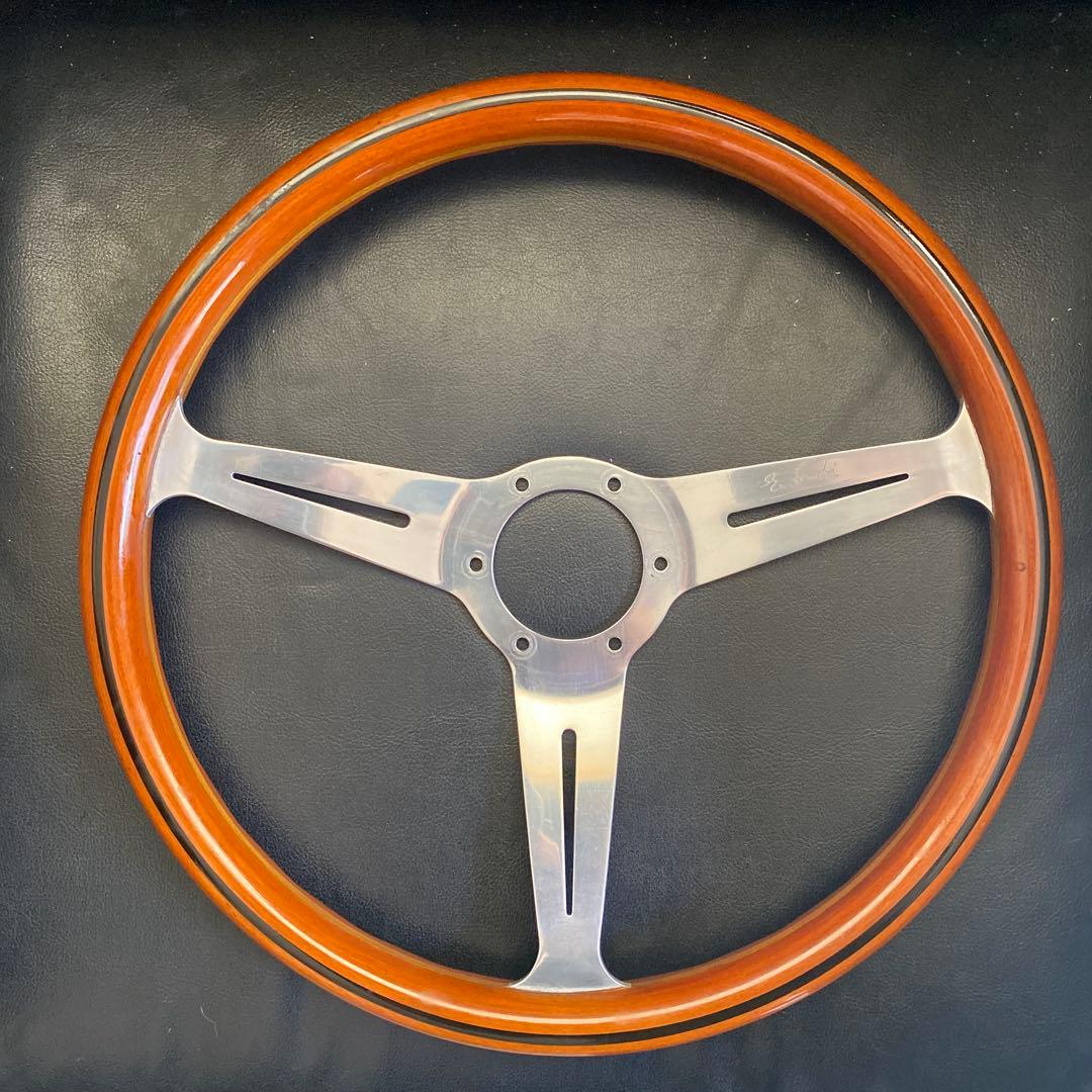 魔*国様 NARDI★ナルディクラシックウッドポリッシュステアリング/当時物　3