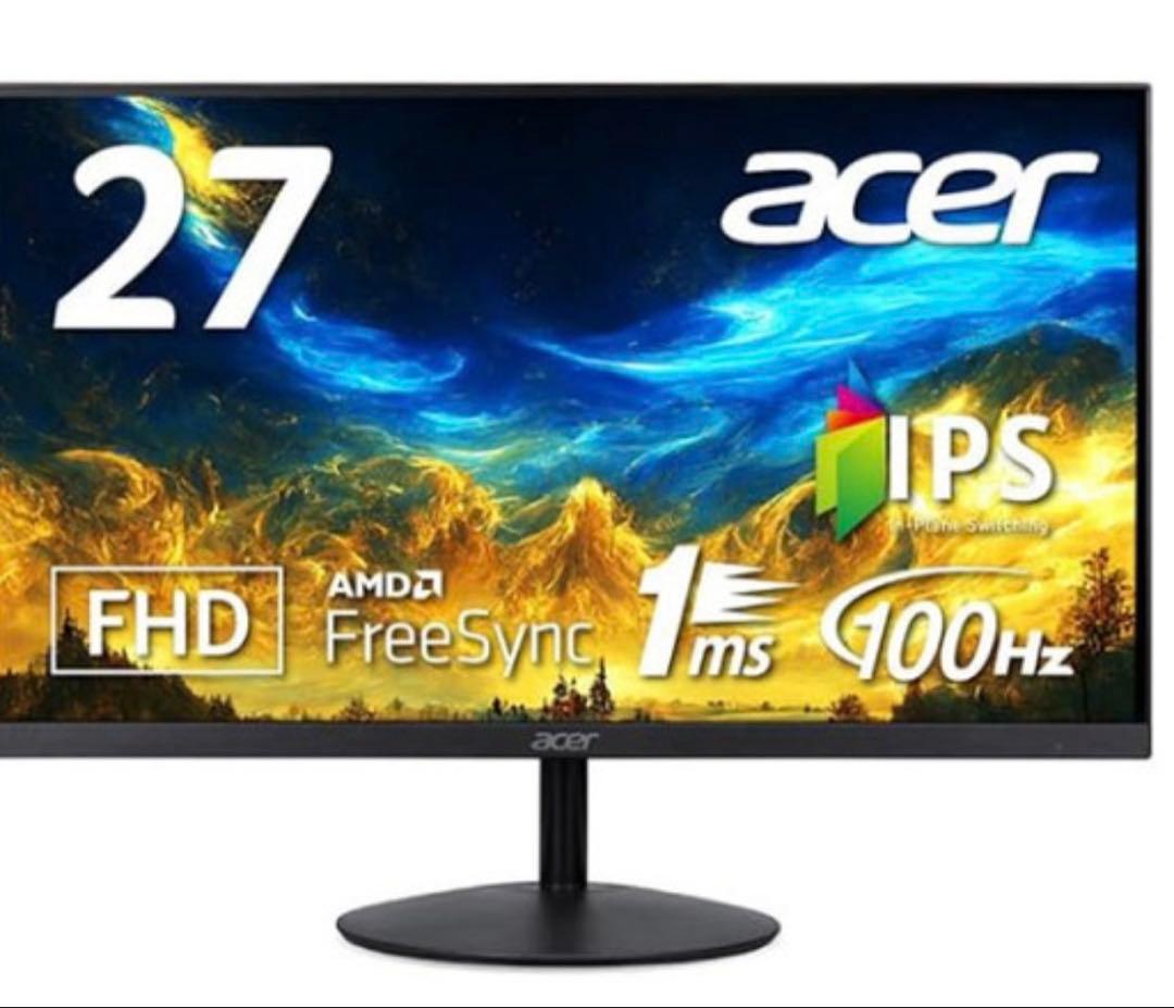 【本日発送可】Acer 27インチ IPSモニター＋アーム付 100Hz