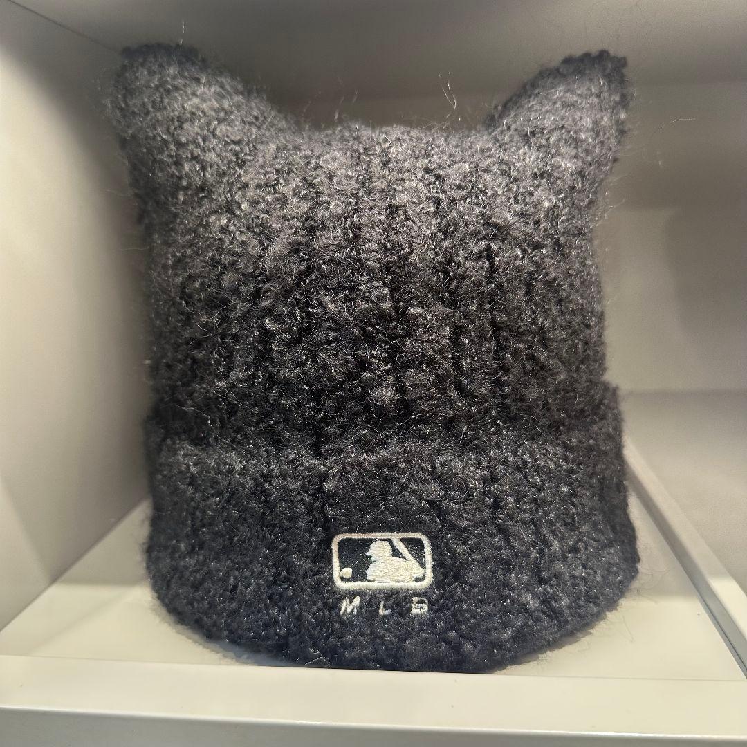 【新品未使用】MLB 猫耳ビーニー aespa カリナ着用 ニット帽