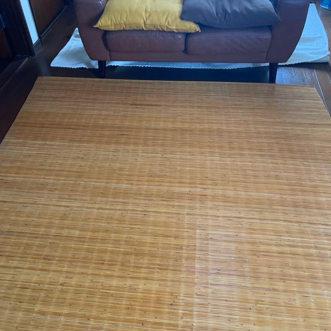 天然素材籐むしろカーペット　225×190