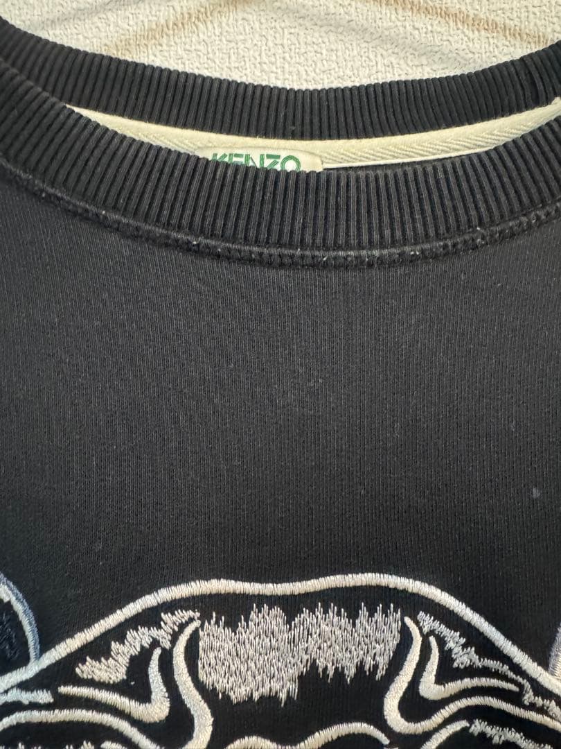 KENZO トラ刺繍 ブラックスウェット Lサイズ