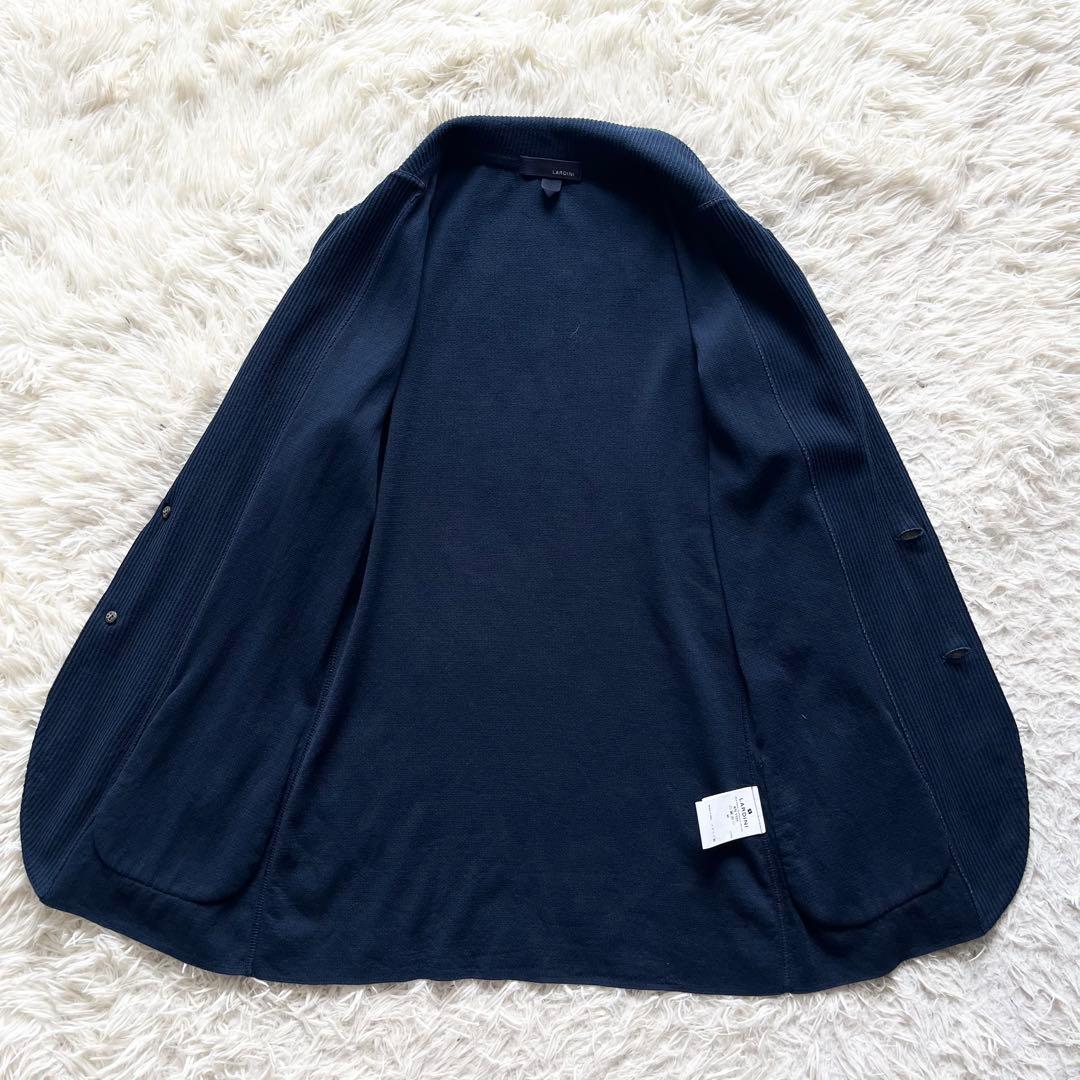 <極美品>LARDINI 新ロゴ ネイビー コットン ジャケット サイズM相当