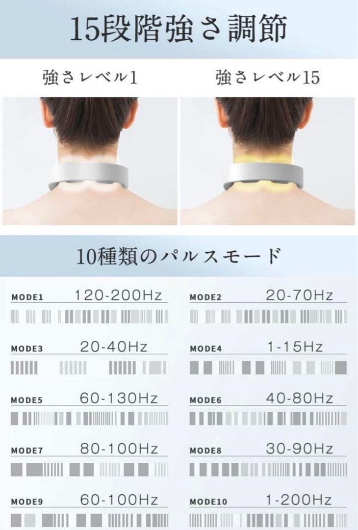✨残り1点✨ネックリフレッシュ USB充電式コードレス 15段階調節 プレゼント