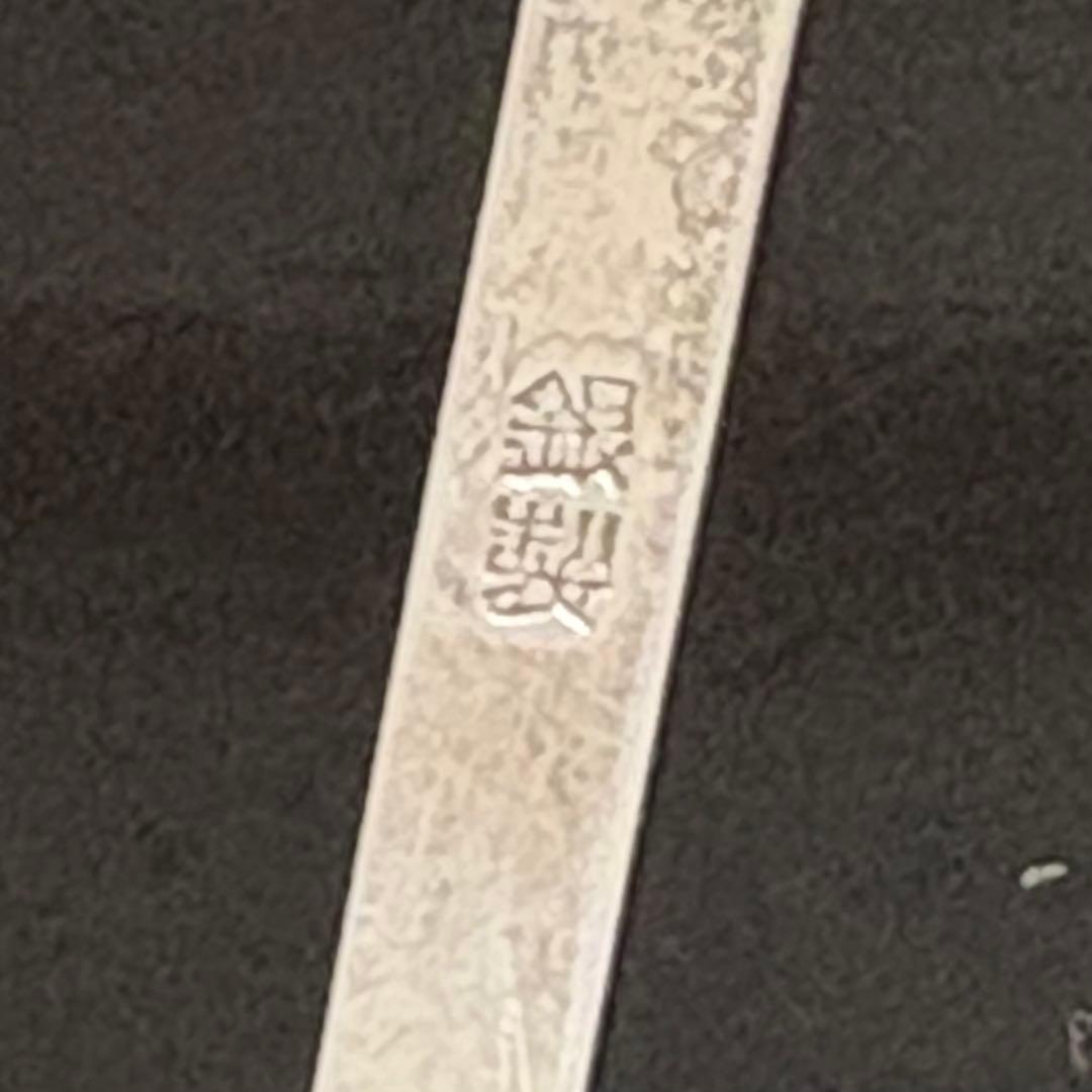 純銀製品　アンティーク　貝口結びデザイン フルーツナイフ　菓子切　5本セット