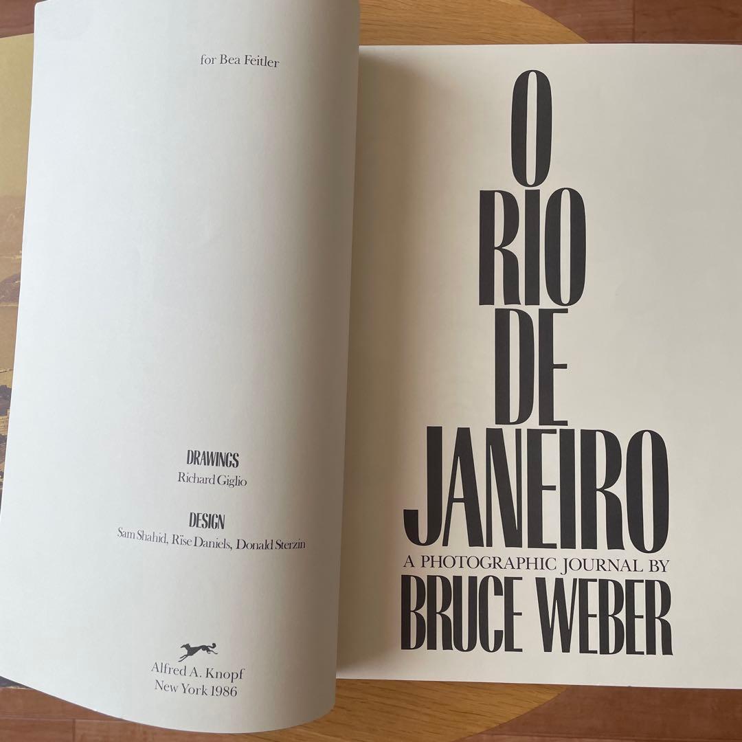 1986年 初版 Bruce Weber RIO DE JANEIRO 写真集