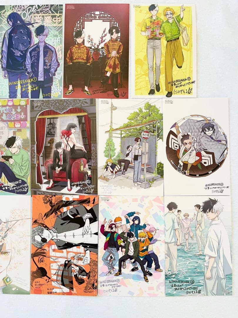 初版多数WINDBREAKER1~18巻特典ポストカード蘇芳隼人タオルおまけ