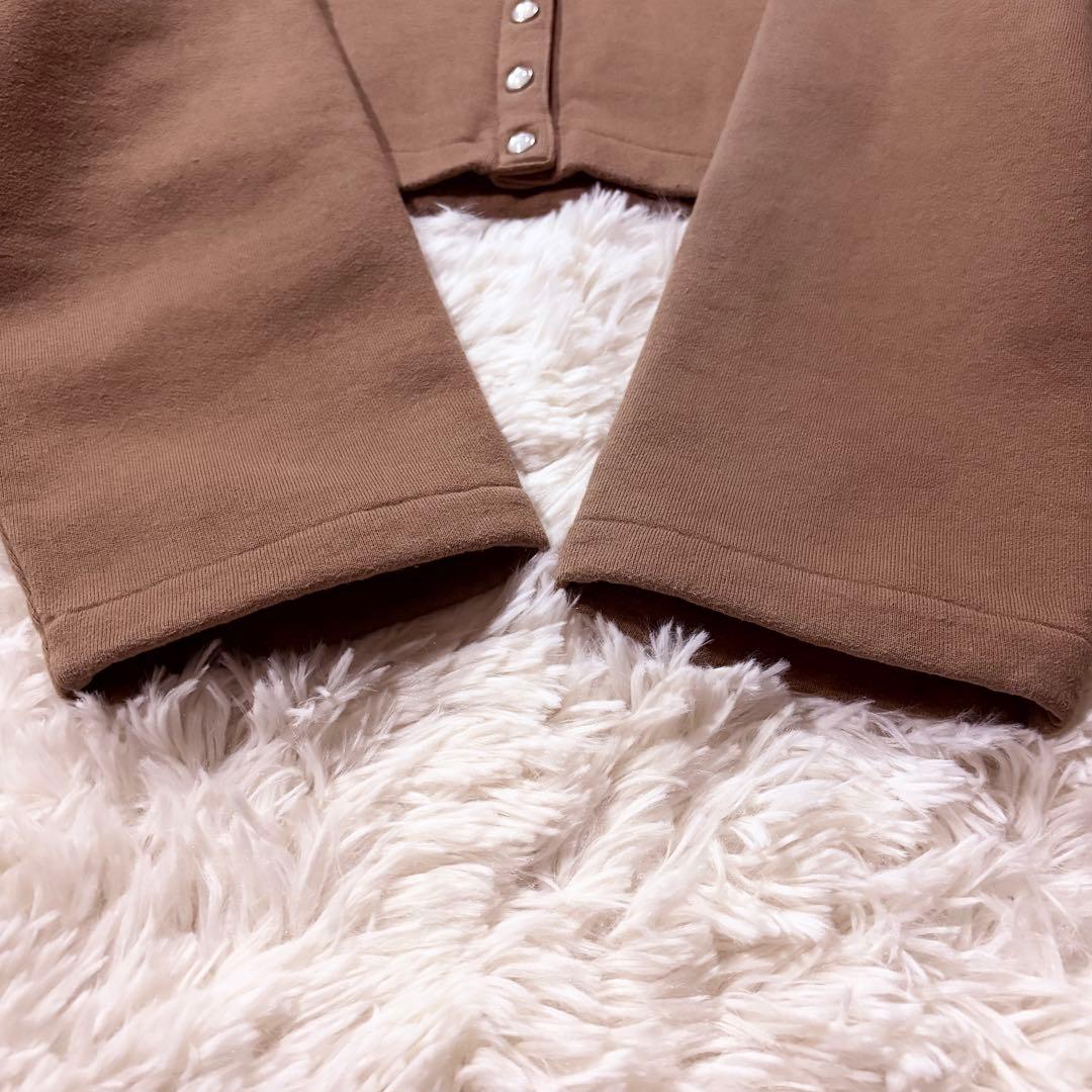 現行タグ★アニエスベー スナップボタン カーディガン 裏起毛 3 ベージュ