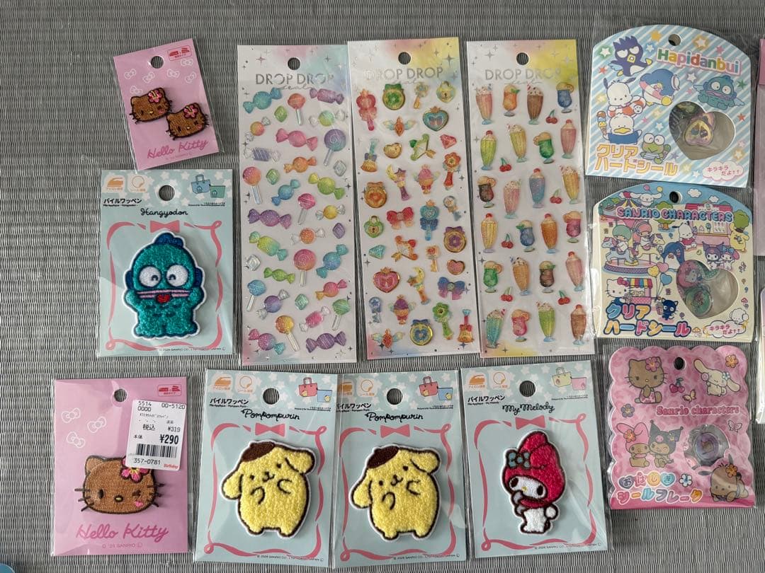 ボンボンドロップシール サンリオミニ 通常サイズ まとめ売り53点