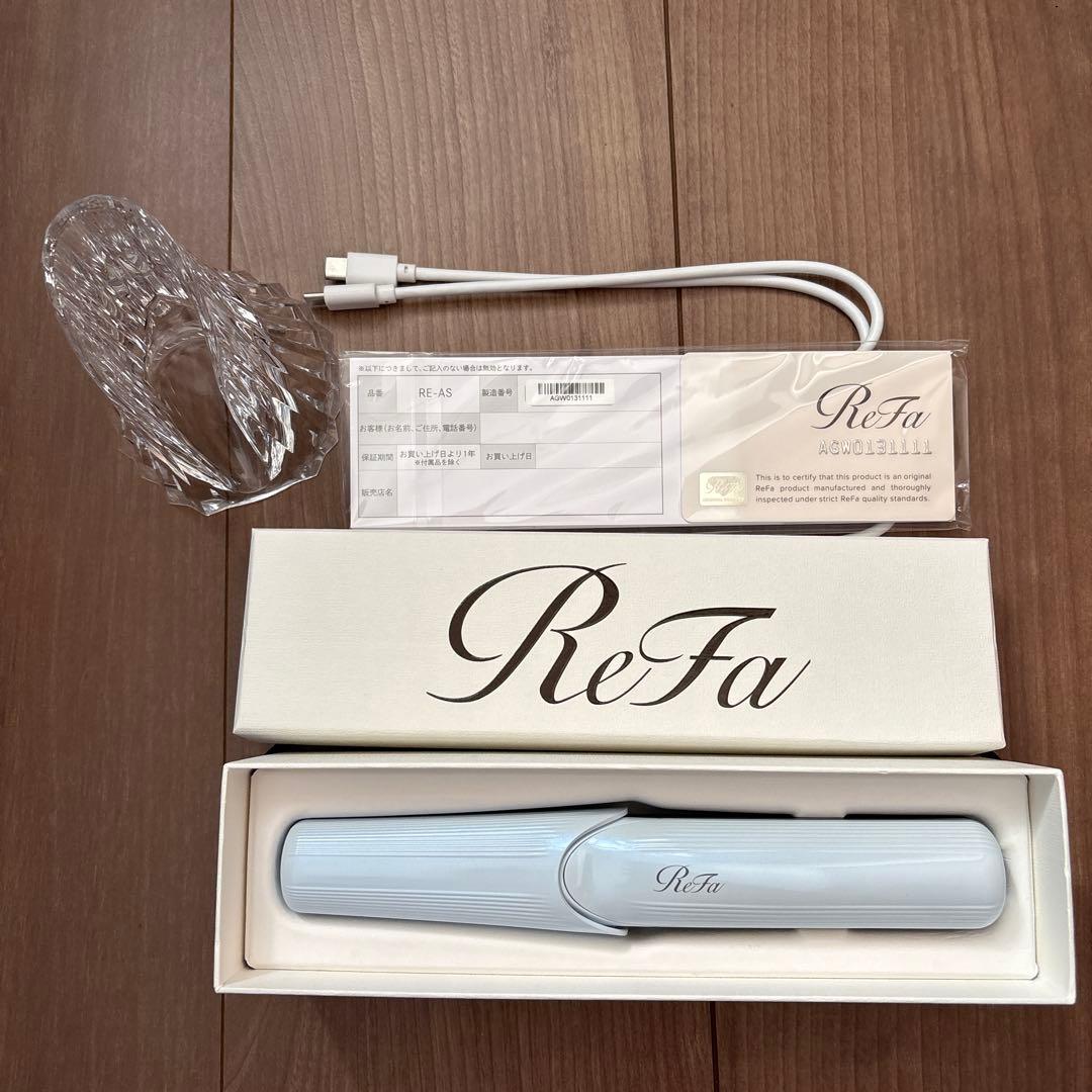 【スタンド付】リファ　フィンガーアイロン ホワイト USB充電ケーブル