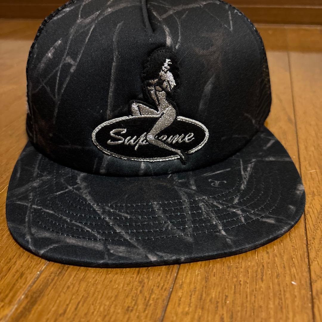 Supreme Pinup Mesh Back Black Camo 黒 カモ柄