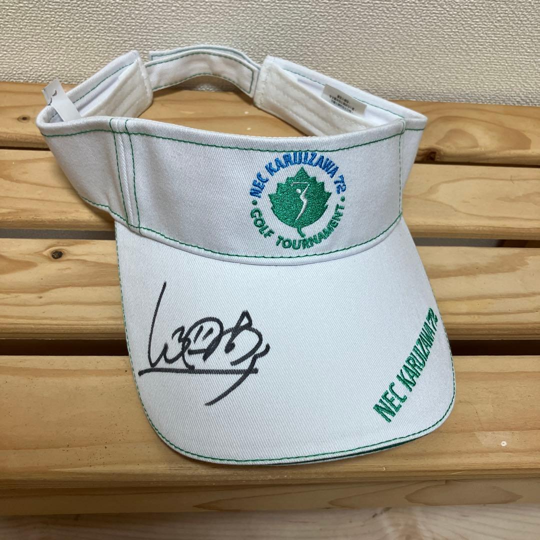 渋野日向子直筆サイン入り！NEC軽井沢72 バイザー