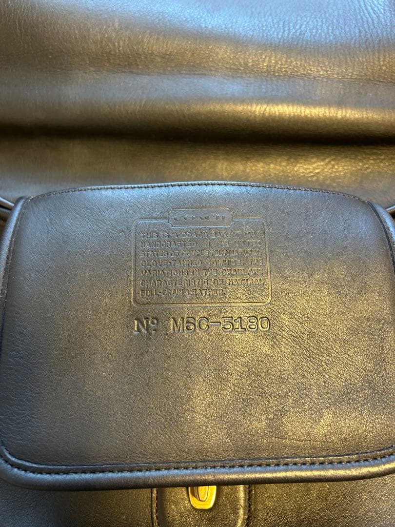 COACH 5180 ブラックレザー ショルダーバッグ