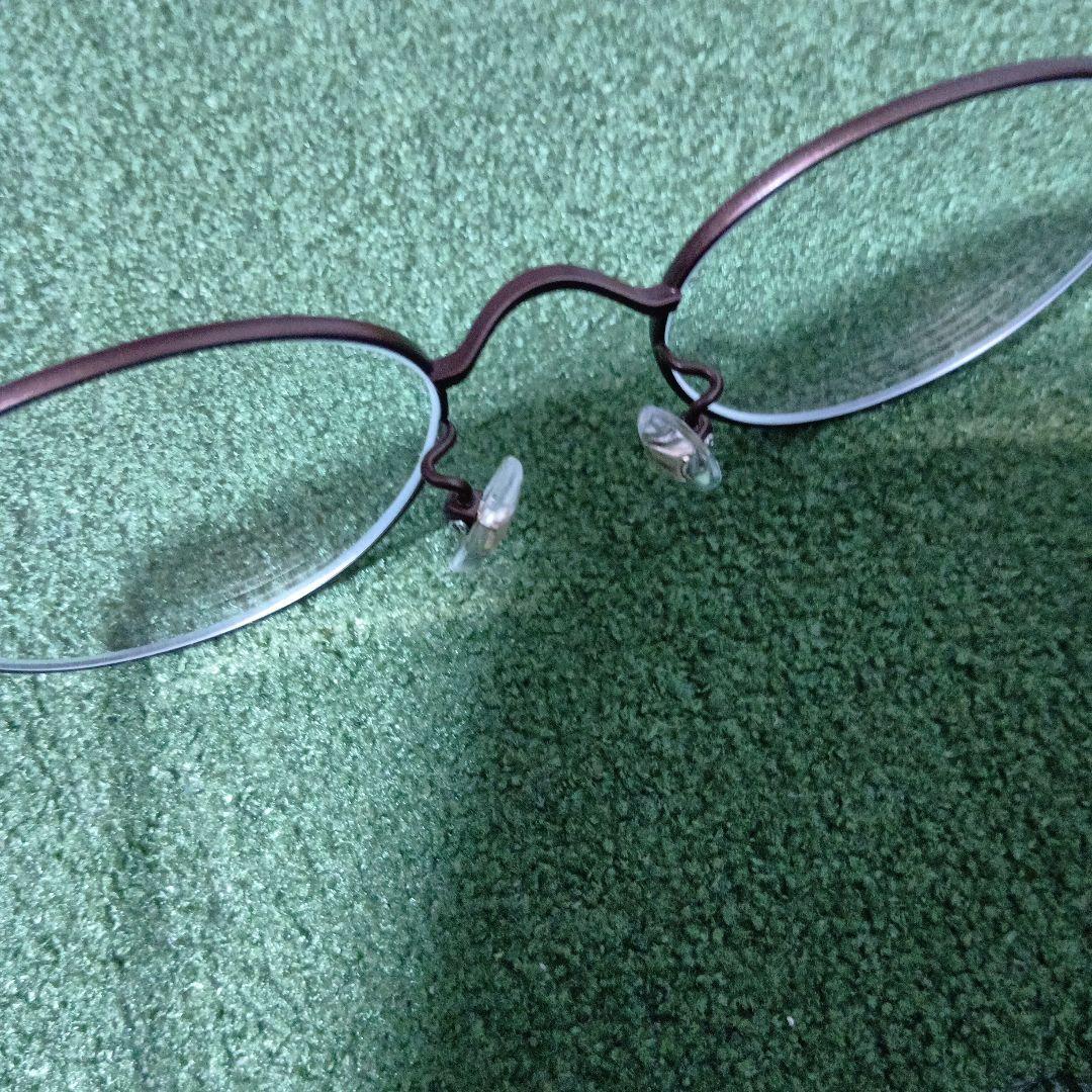 24200円☆Parir miki パリミキ　メガネ　ボストン　ブラウン　度入り