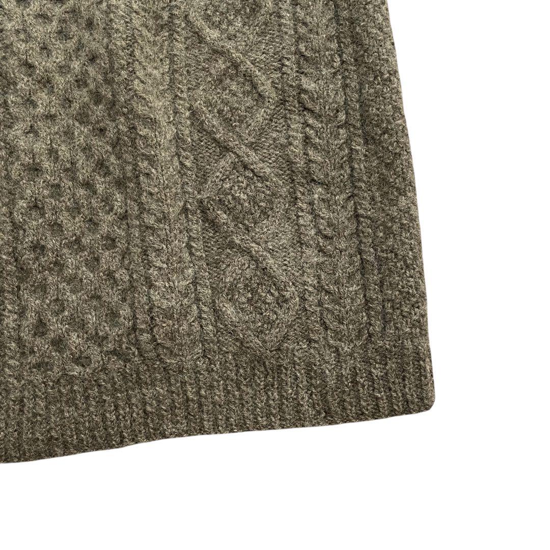【美品】ARAN KNITTERS 90s アランニット セーター ブラウン