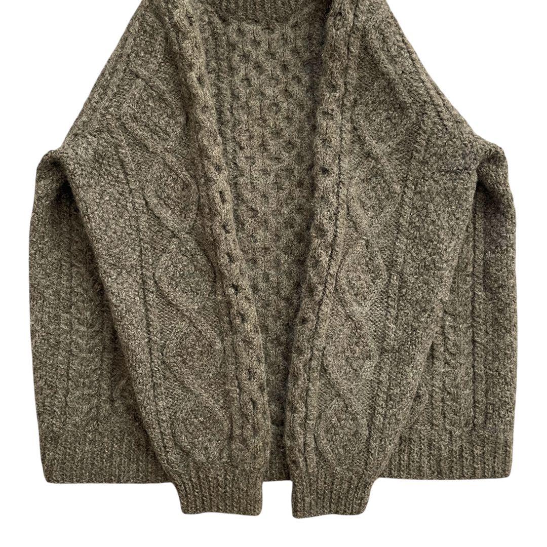 【美品】ARAN KNITTERS 90s アランニット セーター ブラウン