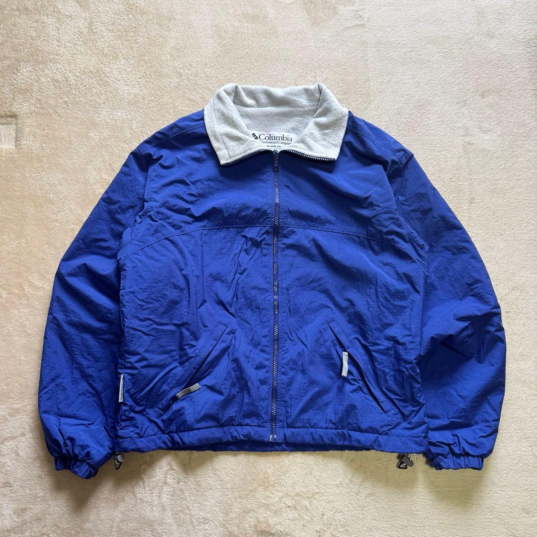 90s 00s Columbia ウォームアップジャケット 裏地フリース テック