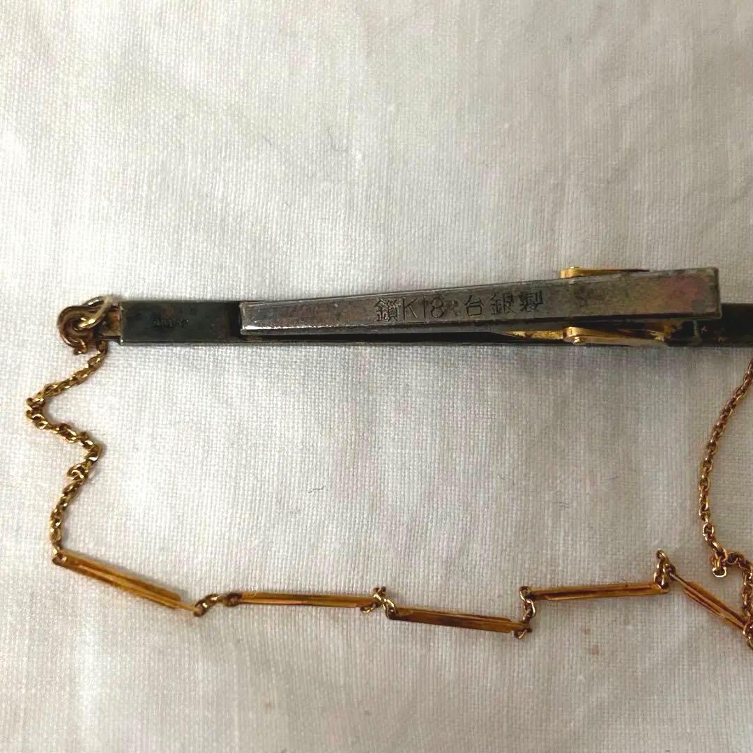 【k18】ネクタイピン vintage antique