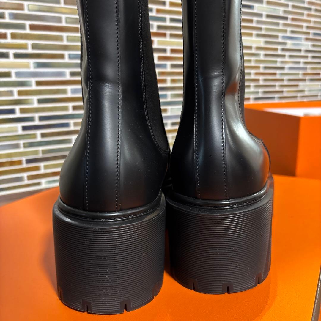 美品　エルメス　ショートブーツ⭐︎ハロウ サイドゴアブーツ 厚底