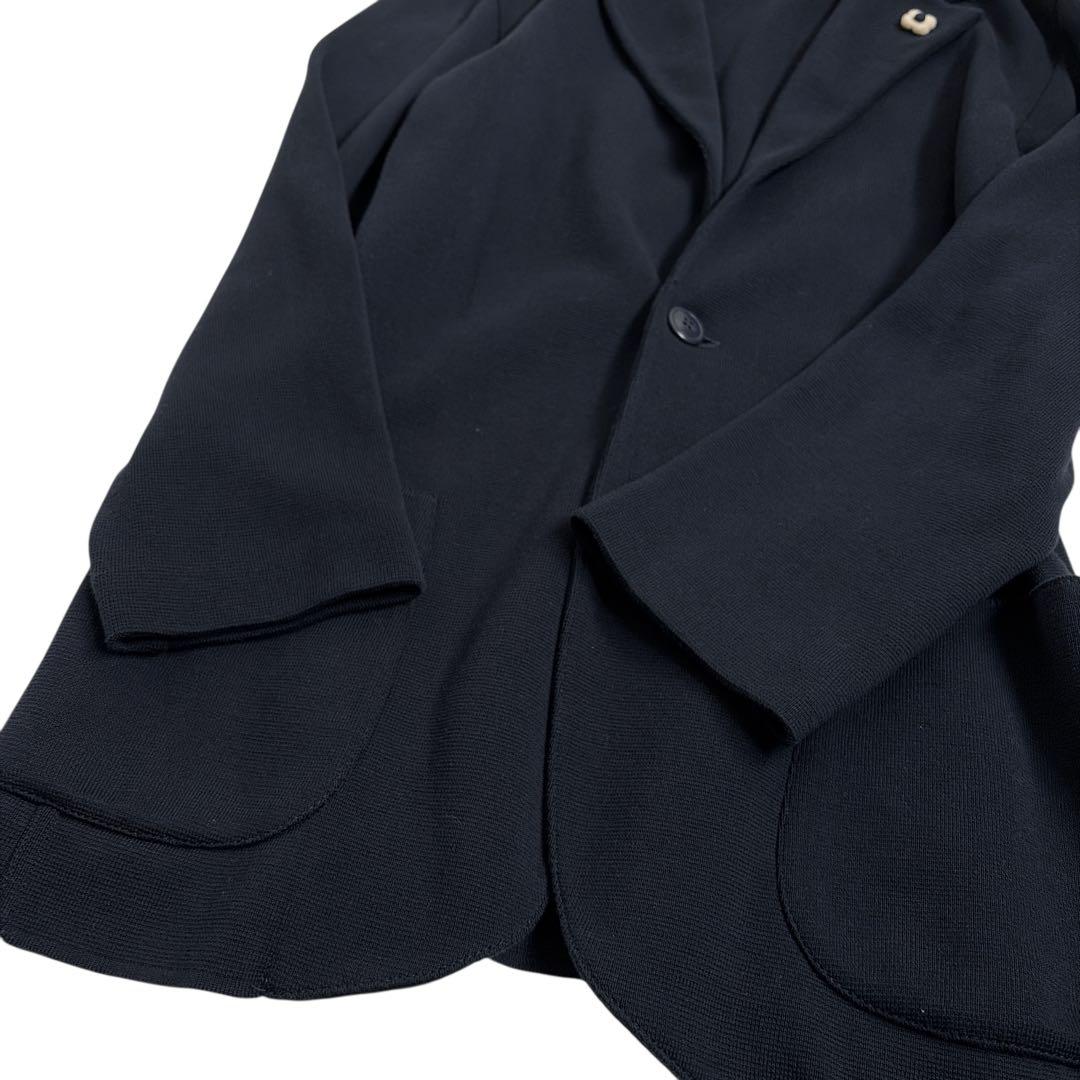 美品 ラルディーニ ニットジャケット XS ネイビー ブートニエール付 現行タグ