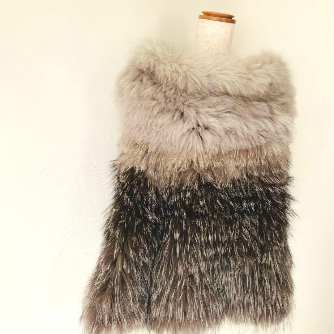 美品✨ダーマ・コレクション 押田比呂美コラボ レイヤード フォックス ポンチョ