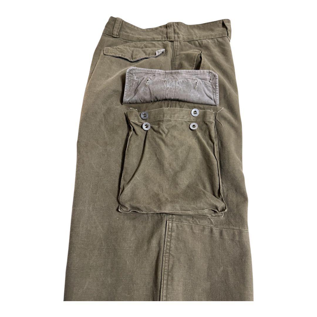 [最初期] フランス軍 M47 カーゴパンツ 前期 3つボタン メタルボタン