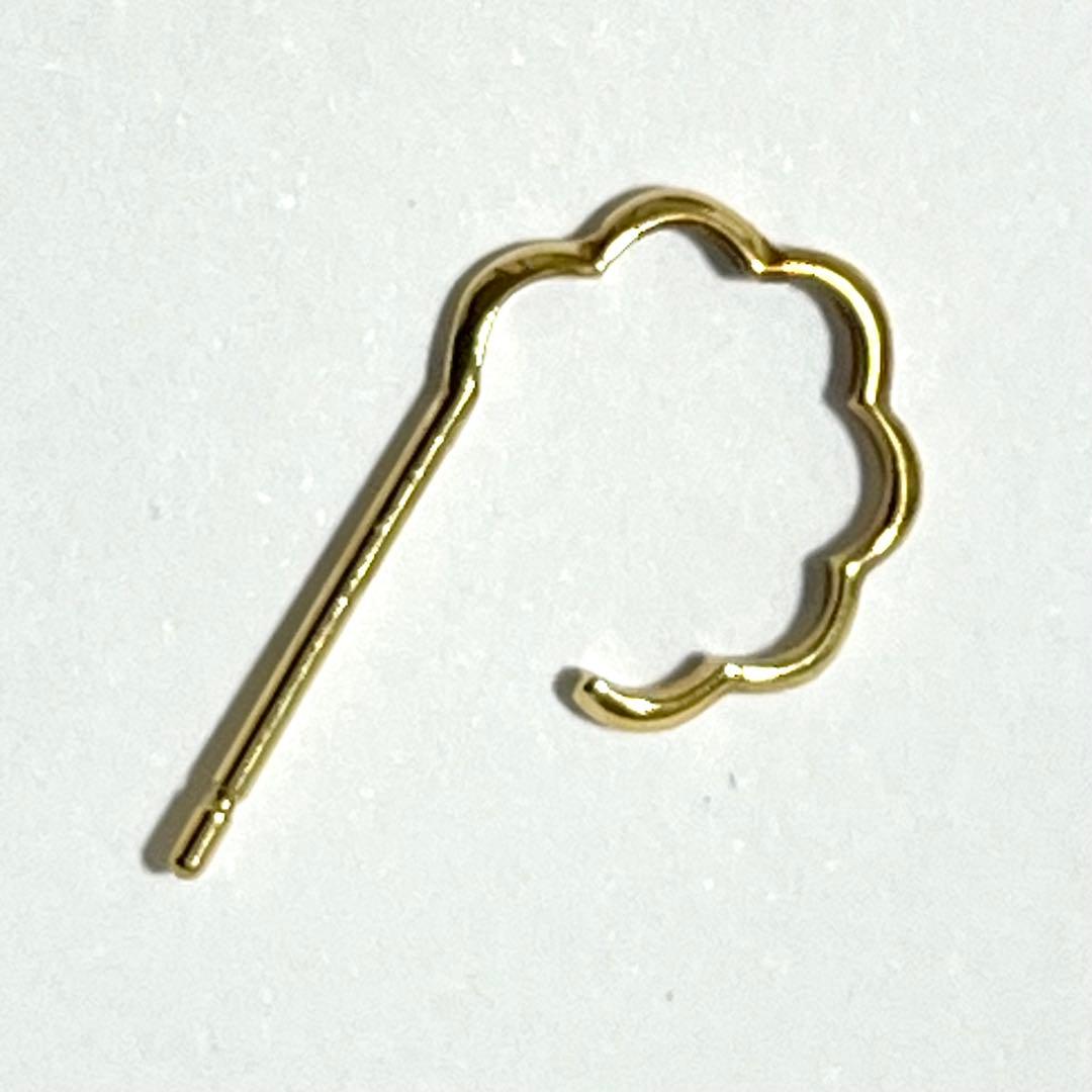 e.m. なみなみ ハーフフープ ピアス K18 生産終了品 イーエム