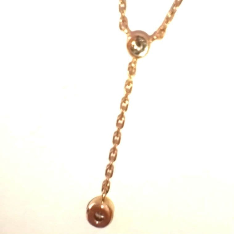 【美品】4℃　k18 Y字型　ダイヤモンドネックレス