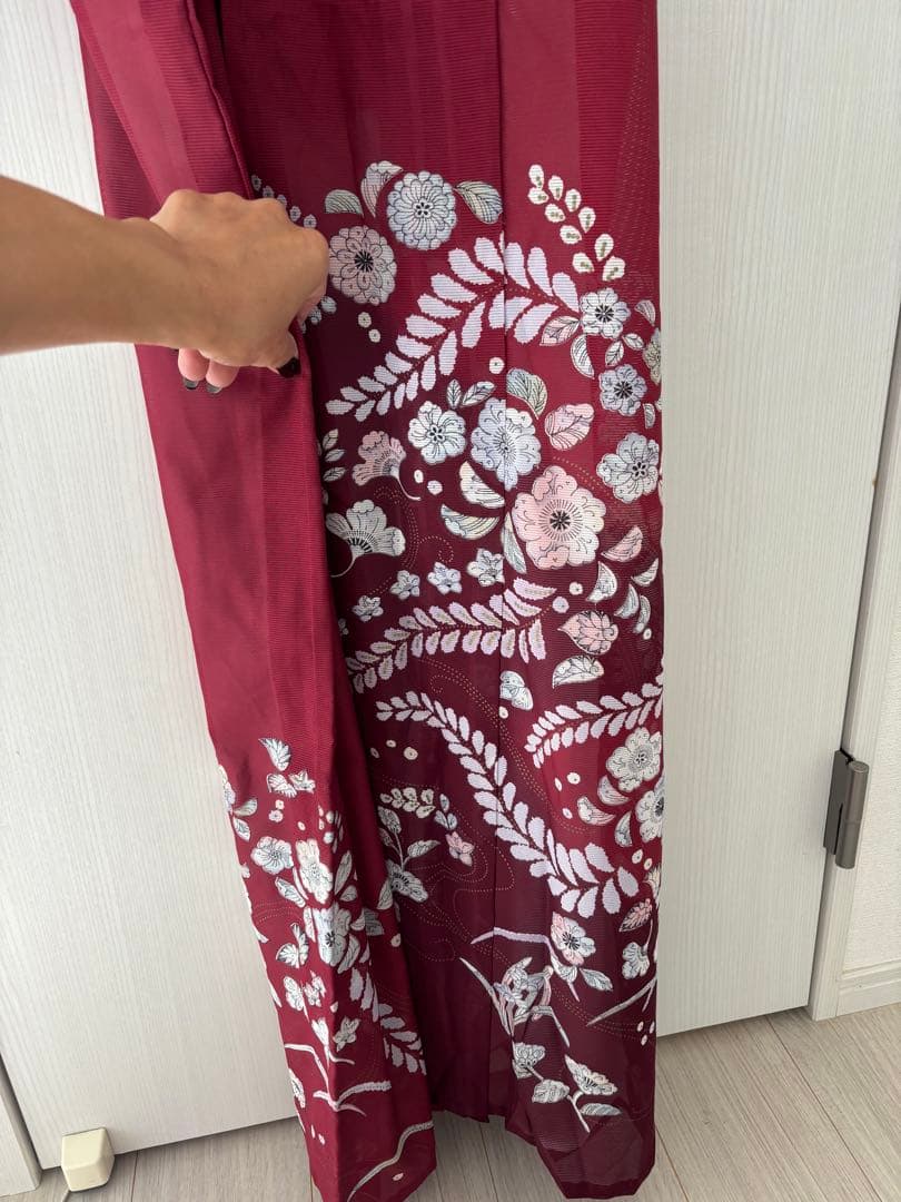 着物　夏用　ワインレッド　サイズL〜LL