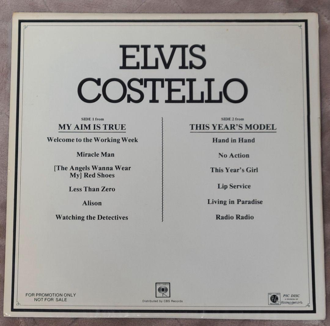 エルビス・コステロ サイン入りプロモーションレコード　2枚セット