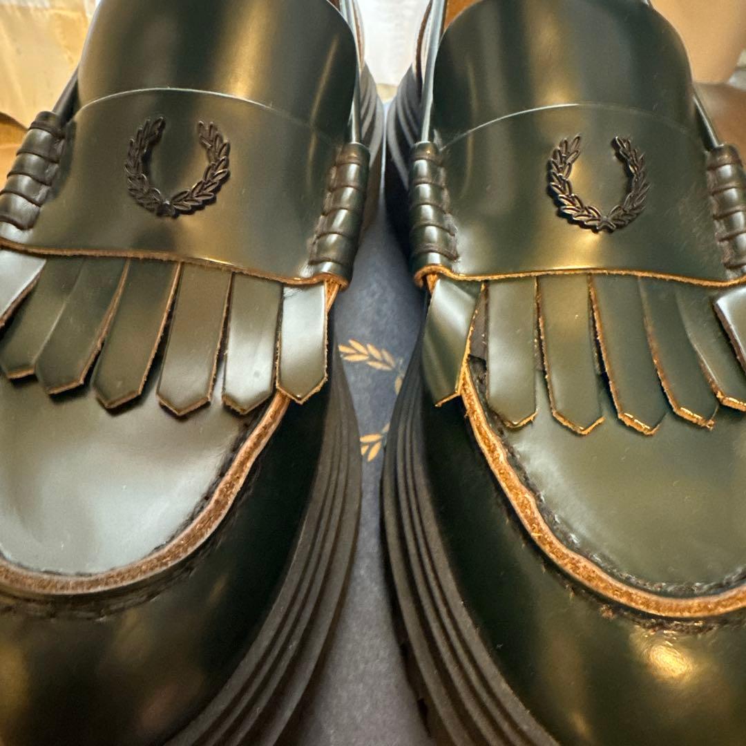 FRED PERRY ダークグリーン ローファー